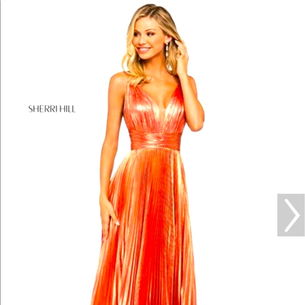 Sherri Hill Orange Prom Dress